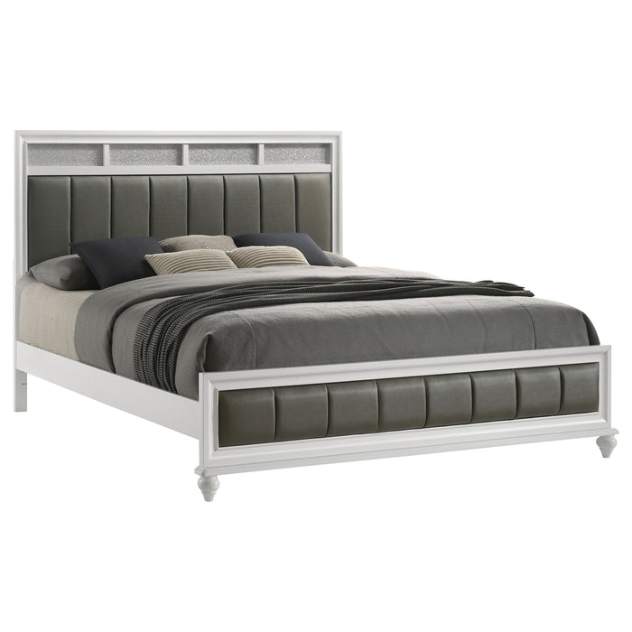 Barzini Wood California King Panel Bed Black