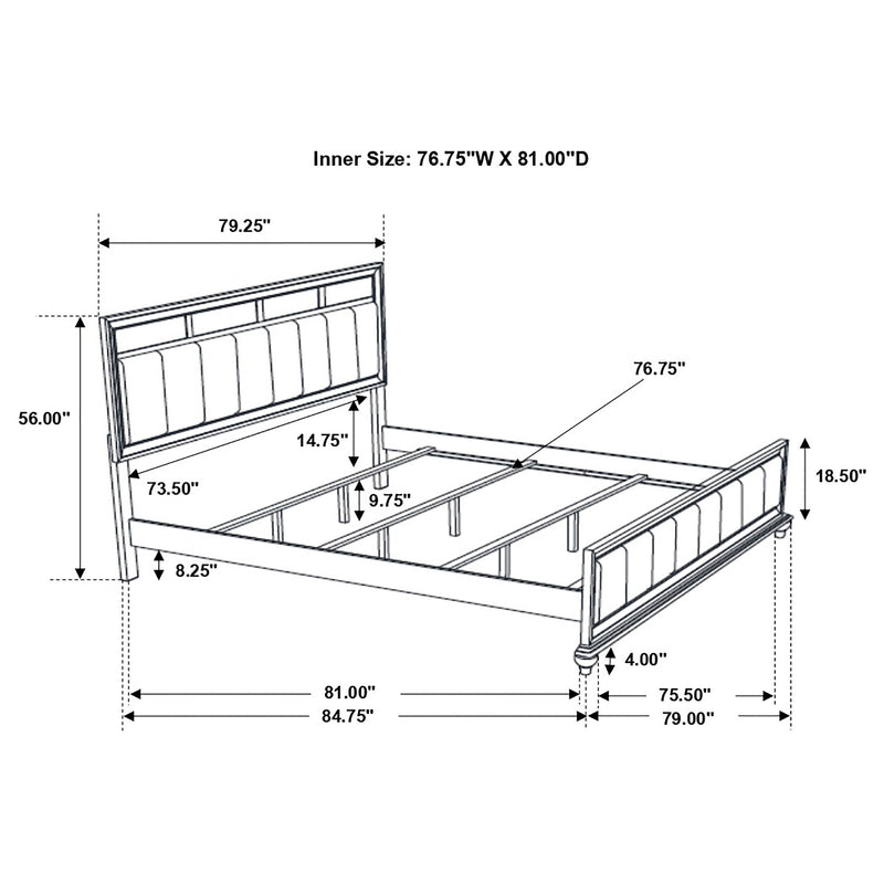 Cama de panel de madera Barzini