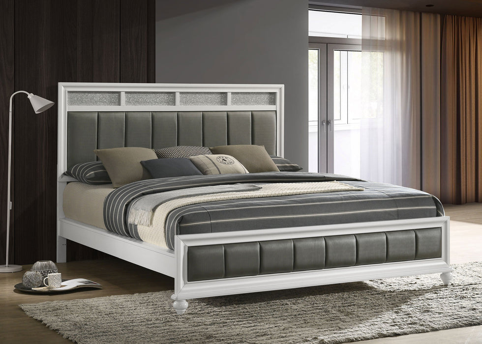 Barzini Wood California King Panel Bed Black