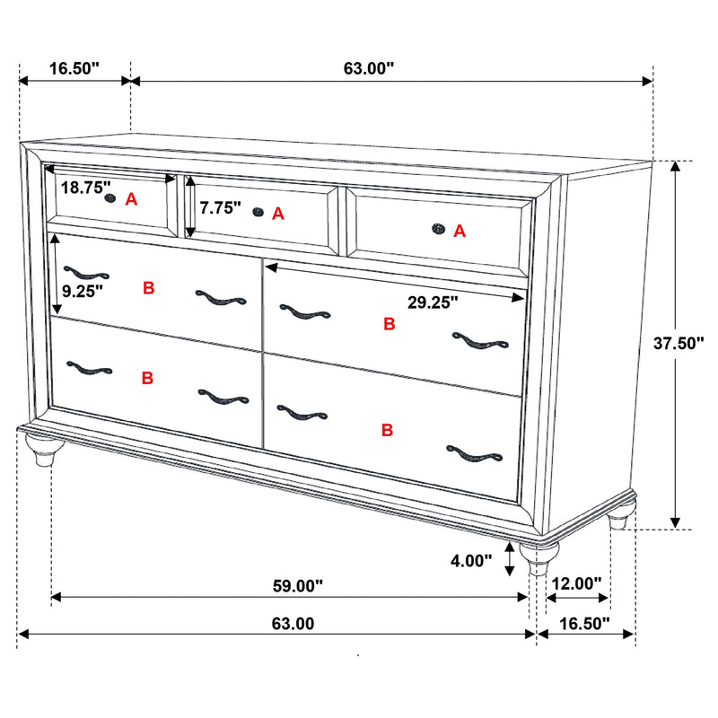 Barzini 7-drawer Dresser