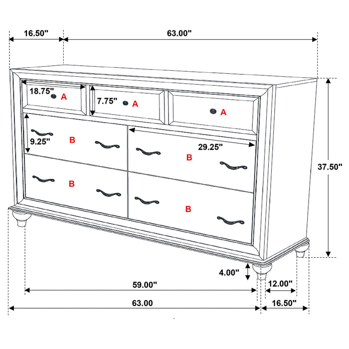 Barzini 7-drawer Dresser