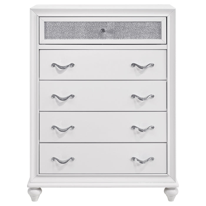 Barzini 5-drawer Chest White