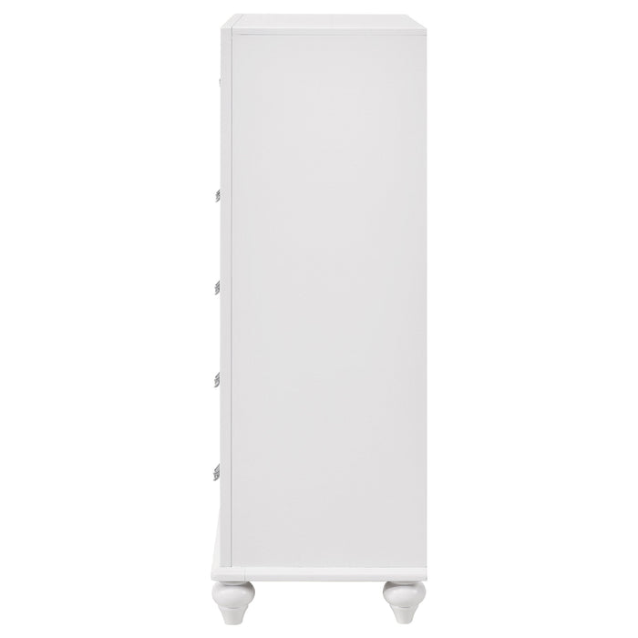 Barzini 5-drawer Chest White