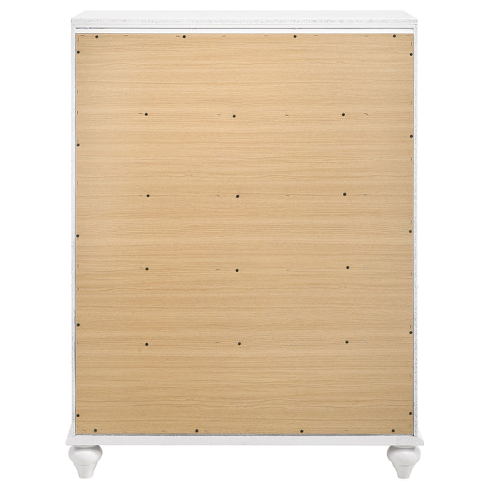 Barzini 5-drawer Chest White