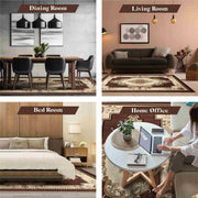 GLAMOUR Design-206 Burgundy 5 Foot Round (5'3x5'3" Round)"