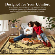 GLAMOUR Design-206 Charcoal 2x12 Runner (2'6x11'5")"