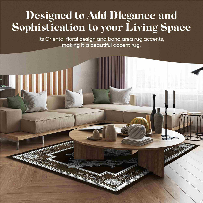 GLAMOUR Design-206 Black 2x8 Runner (2'6x7'9")"