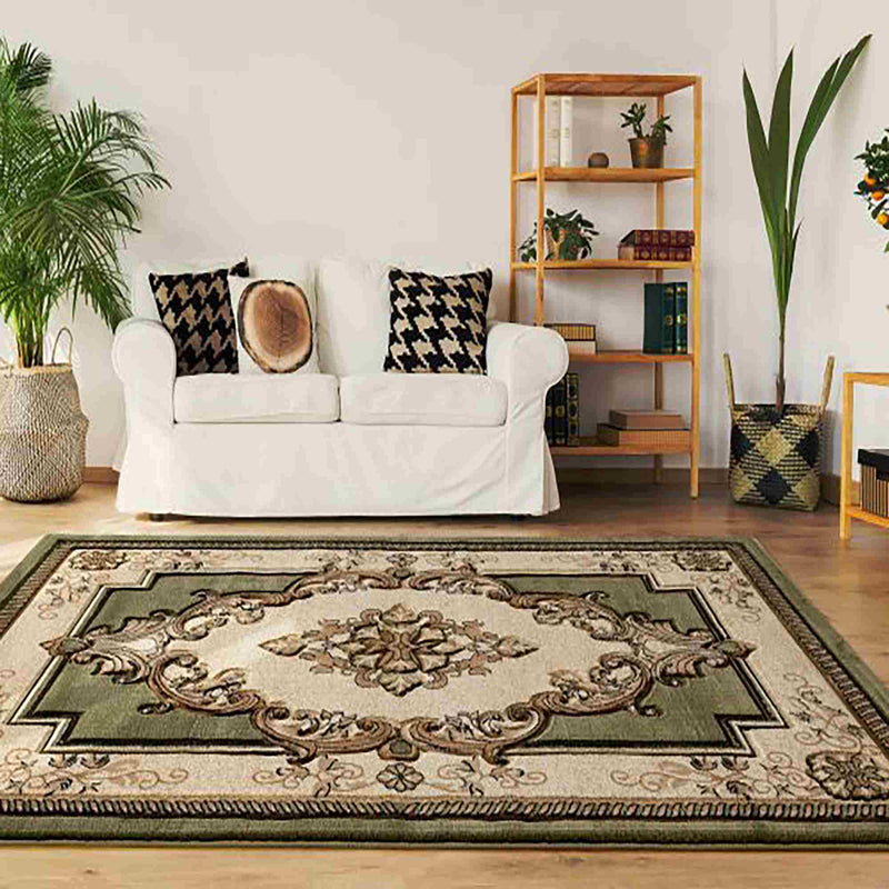 GLAMOUR Design-206 Beige 7x10 Oval (6'6x9'2" Oval)"