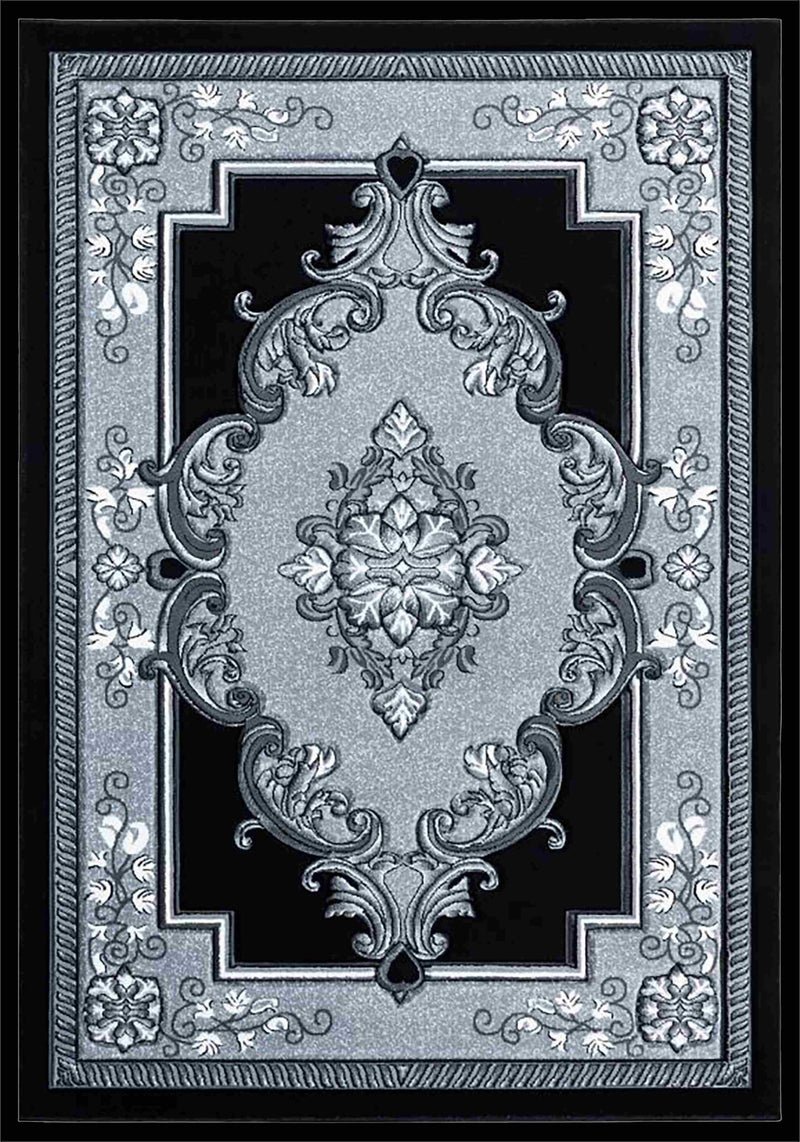 GLAMOUR Design-206 Navy 8 Foot Round (7'8x7'8" Round)"