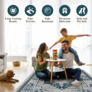 GLAMOUR Design-206 Grey-Turquoise 2x12 Runner (2'6x11'5")"