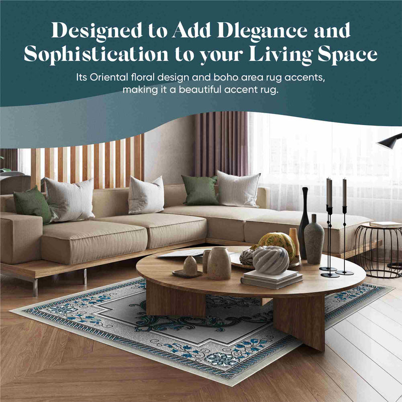 GLAMOUR Design-206 Frost 2x8 Runner (2'6x7'9")"