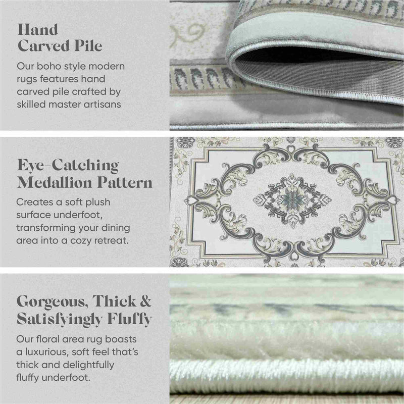 GLAMOUR Design-206 Grey 2x8 Runner (2'6x7'9")"