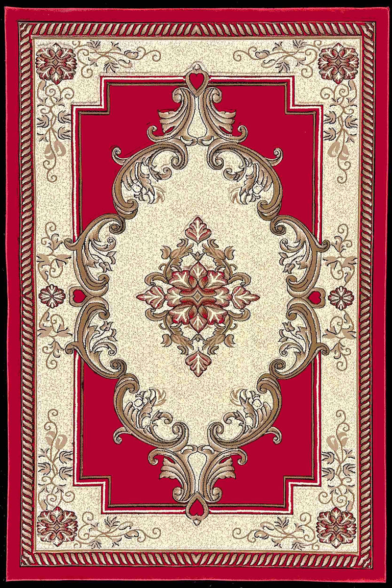 GLAMOUR Design-206 Burgundy 4x6 (3'9x5'3")"
