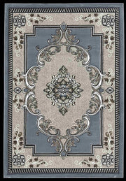 GLAMOUR Design-206 Grey-Red 2x4 (2'6x3'9")"