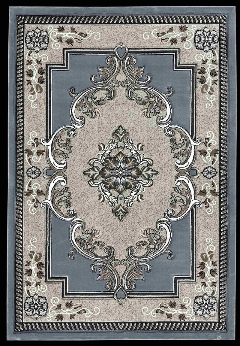 GLAMOUR Design-206 Grey-Red 2x4 (2'6x3'9")"