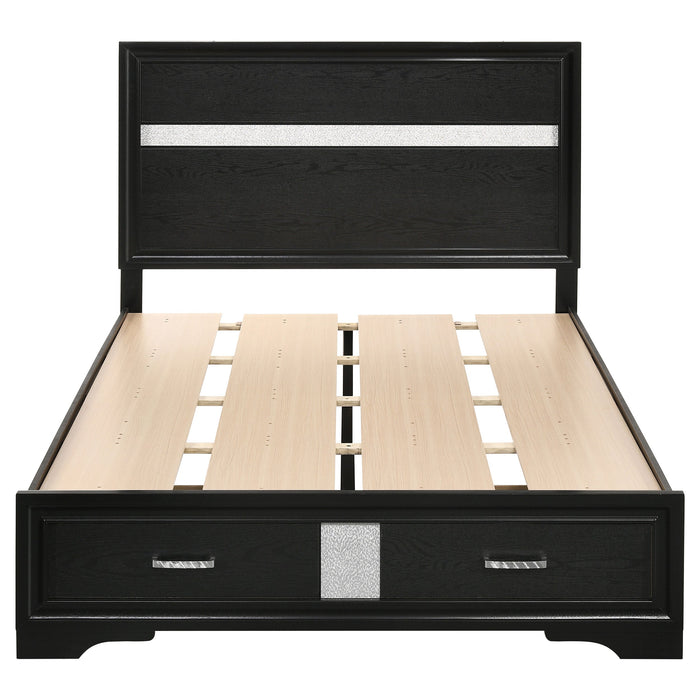 Miranda  2-drawer Storage Bed Black