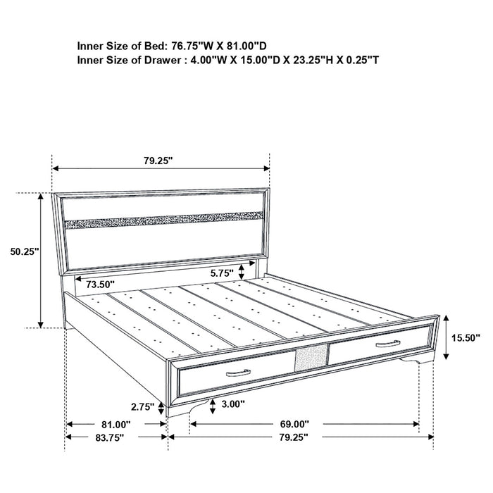 Miranda Platform Storage Bedroom Set