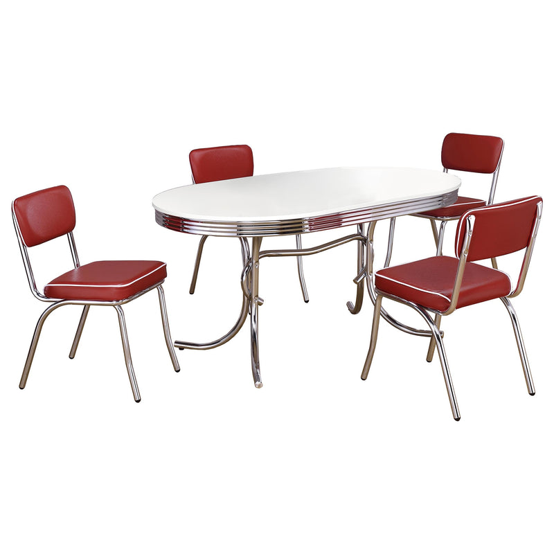 Juego de comedor ovalado retro