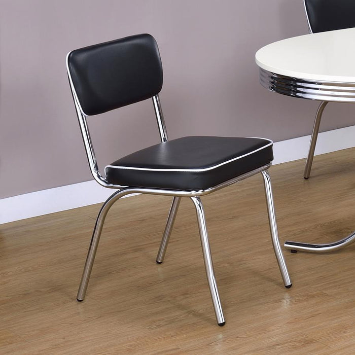 Retro Upholstered Dining Side Chair (Set of 2)