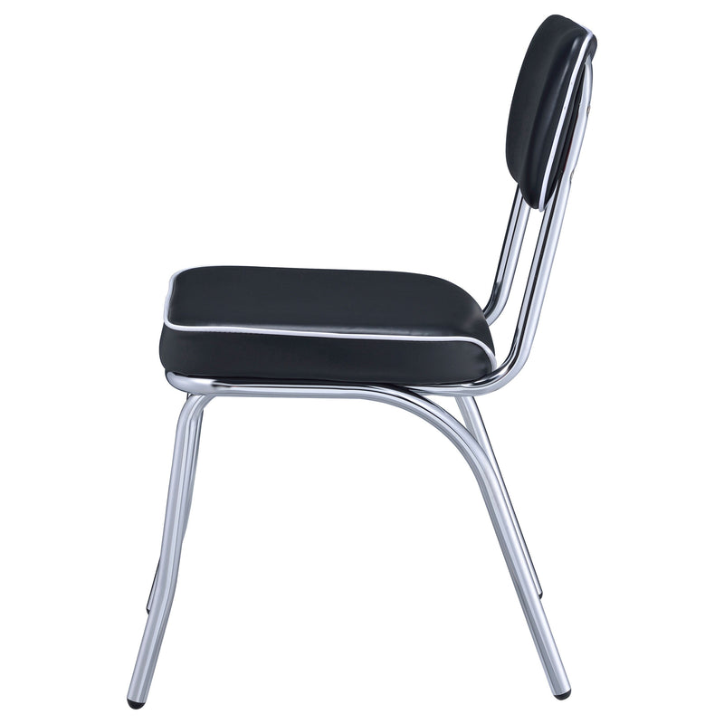 Retro Upholstered Dining Side Chair (Set of 2)