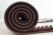 GLAMOUR Design-206 Brown 2x12 Runner (2'6x11'5")"