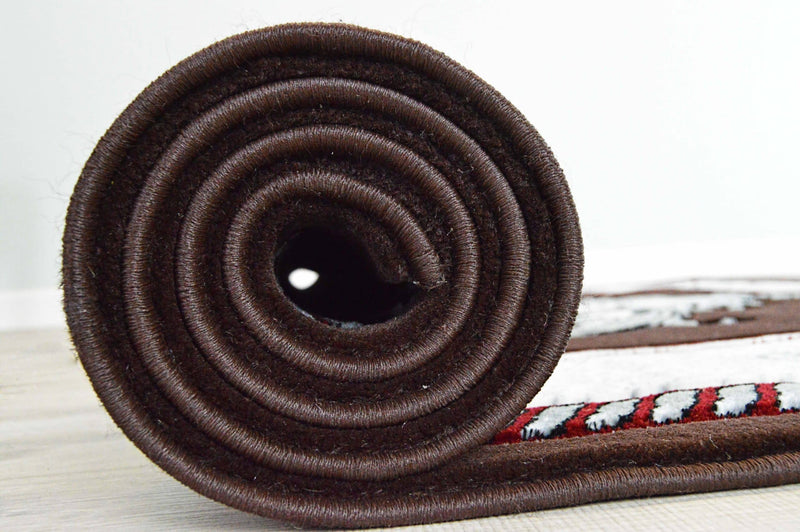 GLAMOUR Design-206 Brown 2x12 Runner (2'6x11'5")"