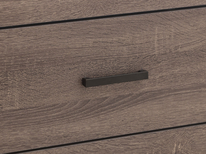 Cama con panel de almacenamiento de madera Brantford