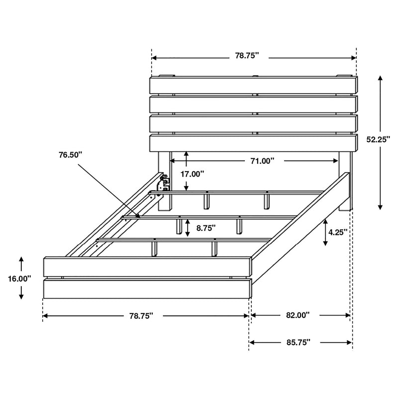 Cama con paneles de madera Brantford