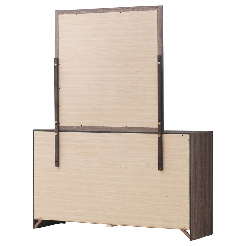Cómoda Brantford de 6 cajones con espejo