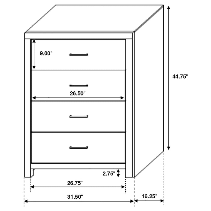 Brantford 4-drawer Chest Barrel Oak