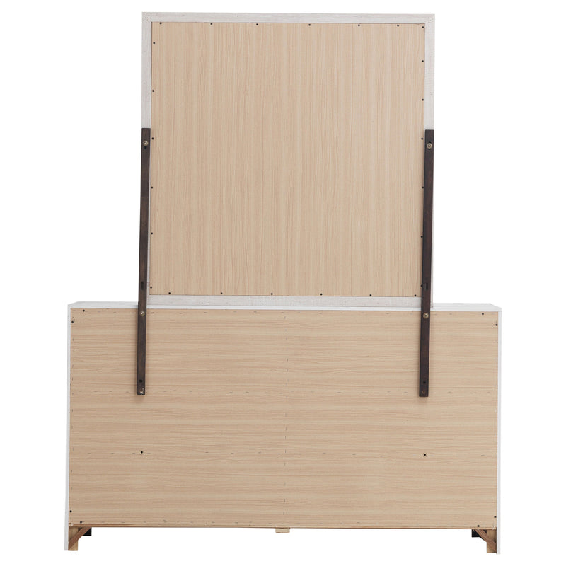 Cómoda Brantford de 6 cajones con espejo