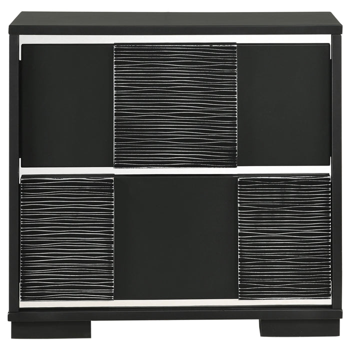 Blacktoft 2-drawer Nightstand Black