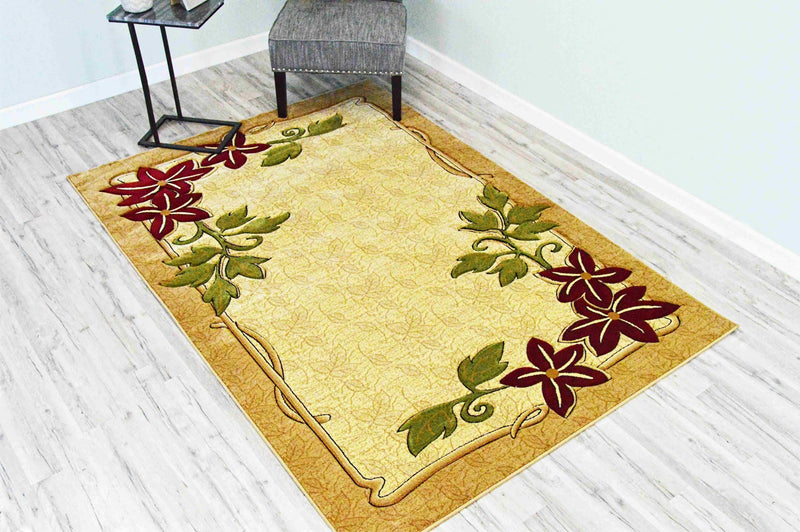 GLAMOUR Design 207 Beige 2x4 (2'6x3'9")"