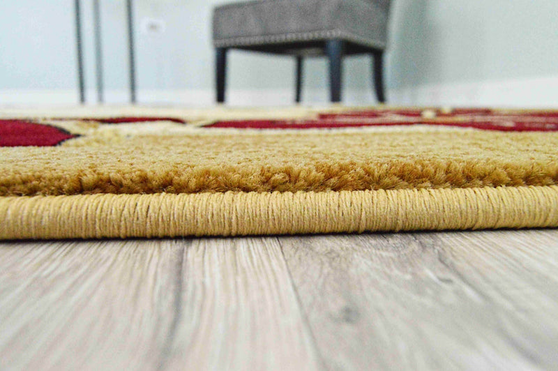 GLAMOUR Design 207 Beige 5 Foot Round (5'3x5'3" Round)"