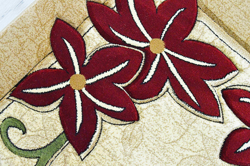 GLAMOUR Design 207 Beige 4x6 (3'9x5'3")"