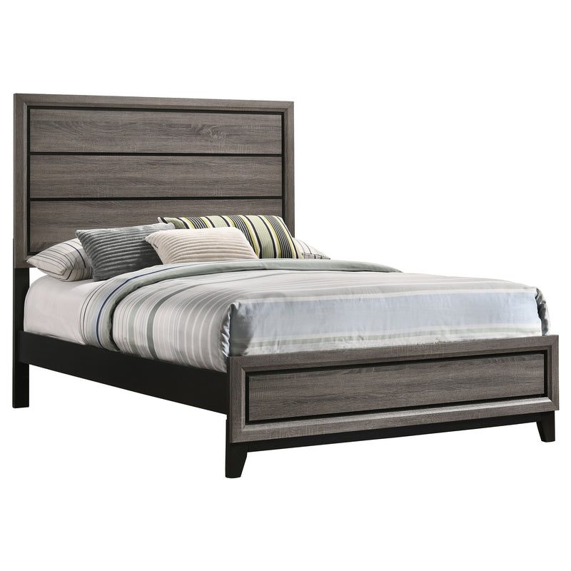 Cama de panel Watson, roble gris