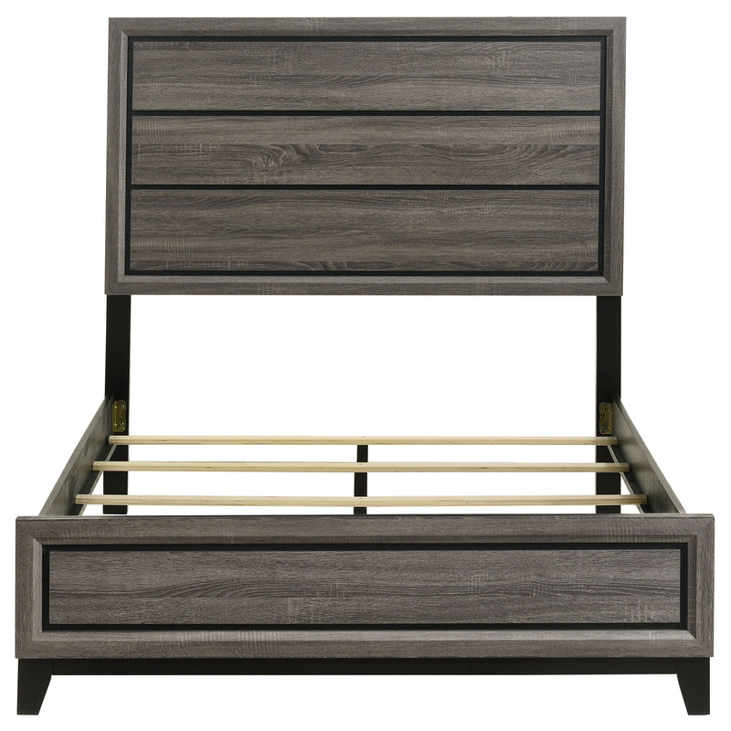 Cama de panel Watson, roble gris