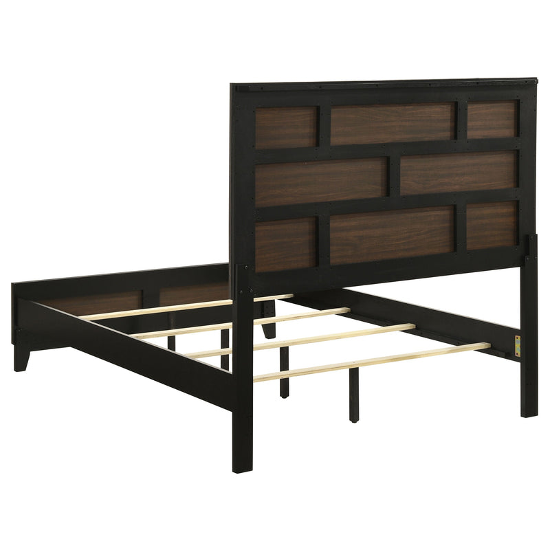 Cama de panel Watson, roble gris