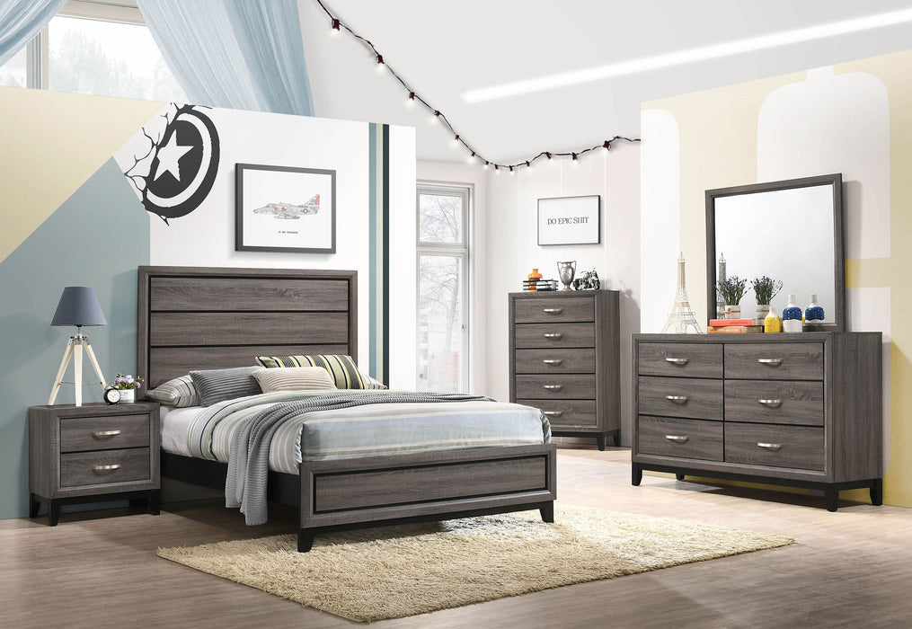 Watson  Bed Grey Oak and Black