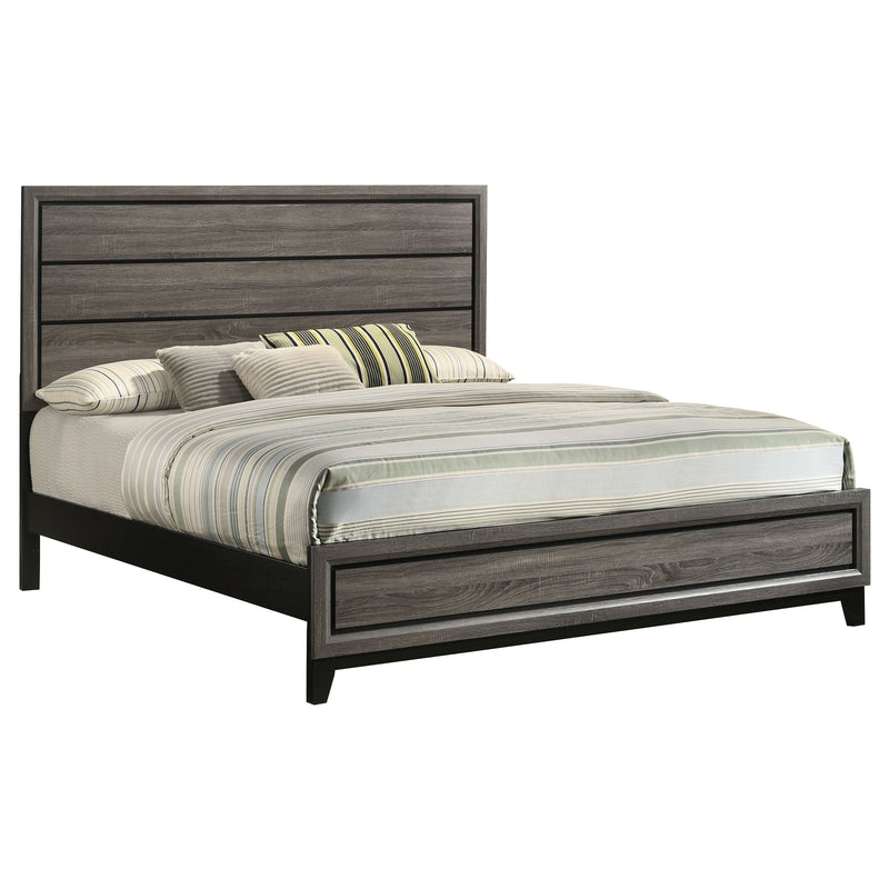Cama de panel Watson, roble gris
