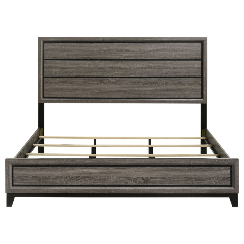 Cama de panel Watson, roble gris