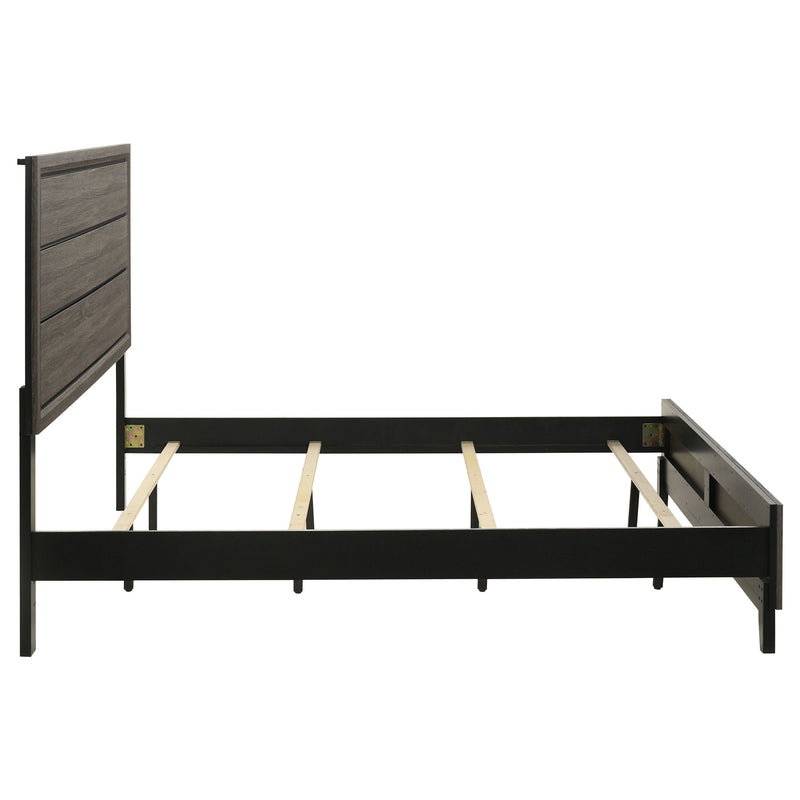 Cama de panel Watson, roble gris