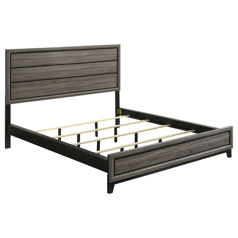 Cama de panel Watson, roble gris