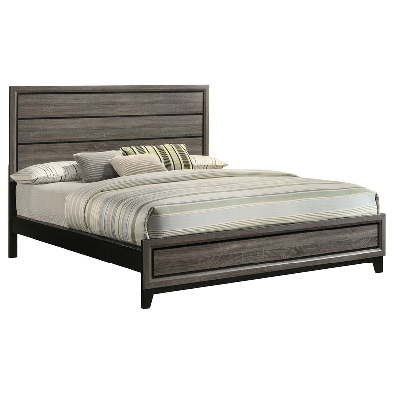 Cama de panel Watson, roble gris