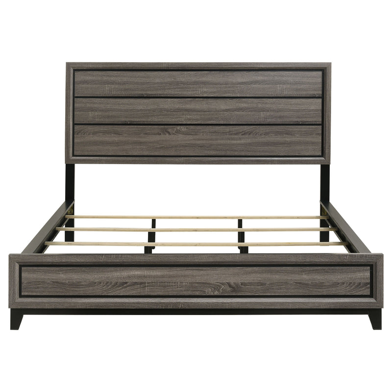 Cama de panel Watson, roble gris