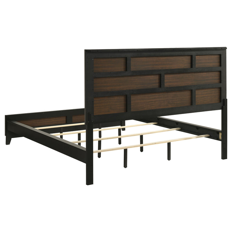 Cama de panel Watson, roble gris