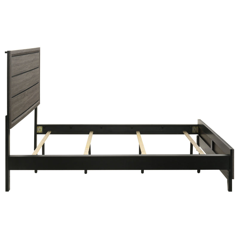 Cama de panel Watson, roble gris
