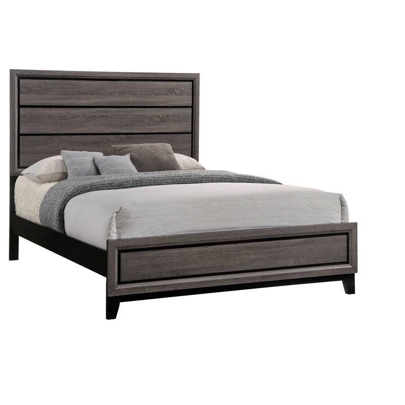 Cama de panel Watson, roble gris