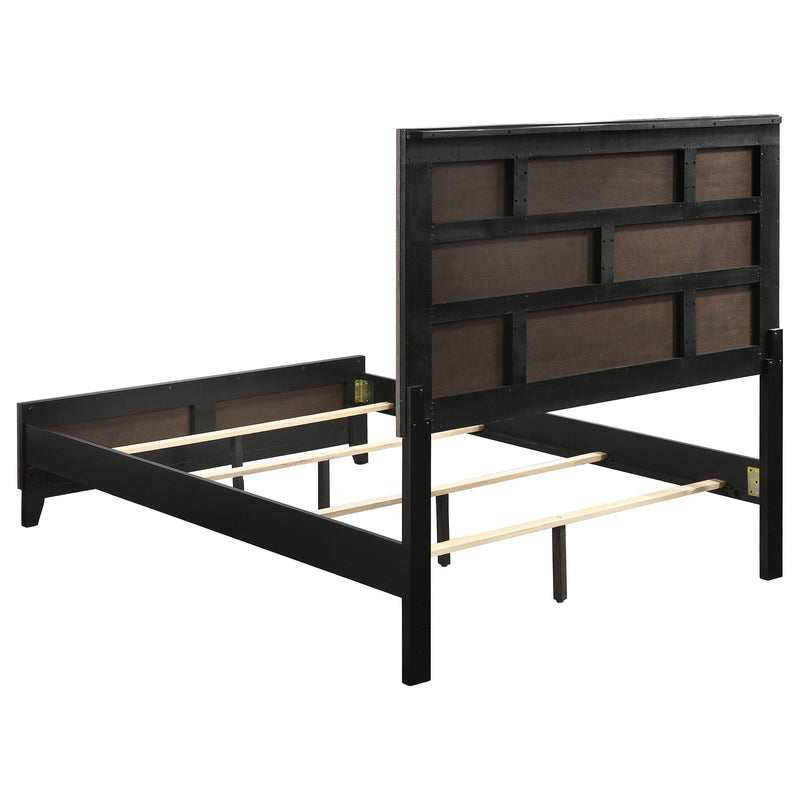 Cama de panel Watson, roble gris