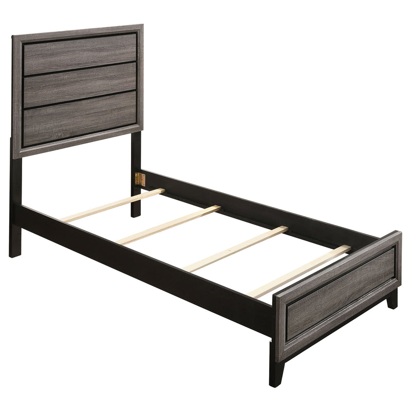 Cama de panel Watson, roble gris